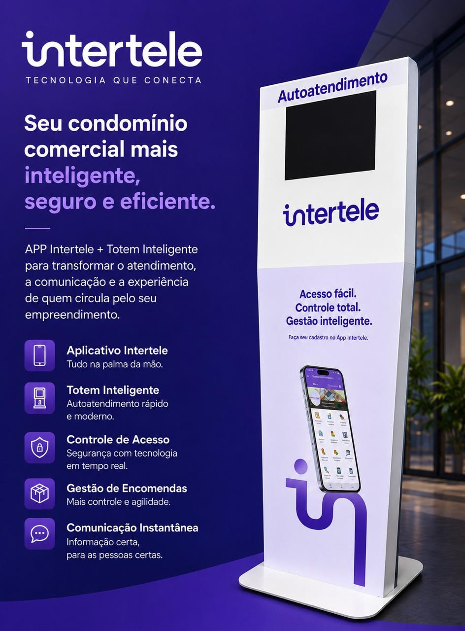Totem Intertele — autoatendimento inteligente para portaria de condomínio